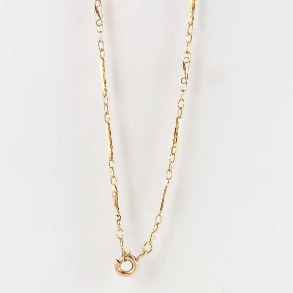 Collier draperie or jaune maille filigrane