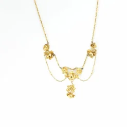 Collier Draperie Perles Fines