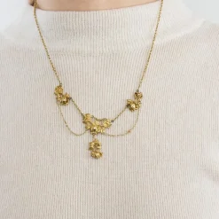 Collier Draperie Perles Fines