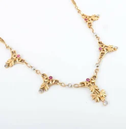 Collier Draperie Rubis Diamants