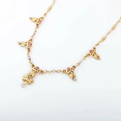 Collier Draperie Rubis Diamants