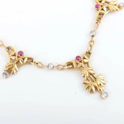 Collier Draperie Rubis Diamants