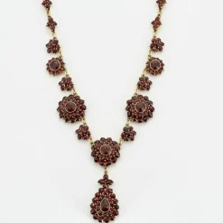Collier draperie vermeil grenats début XXème
