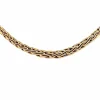 Collier en chute maille palmier or jaune