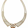 Collier en diamant victorien luxueux ensemble en or et perles