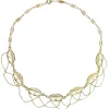 Collier en filigrane d'or, perles de graines naturelles