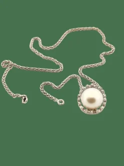 Collier en or 18 carats diamants et perle de culture