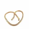 Collier en or 18 carats maille anglaise 3 couleurs