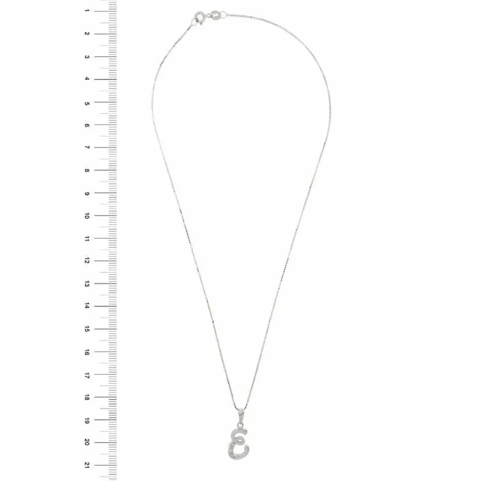 Collier en or avec E et diamants
