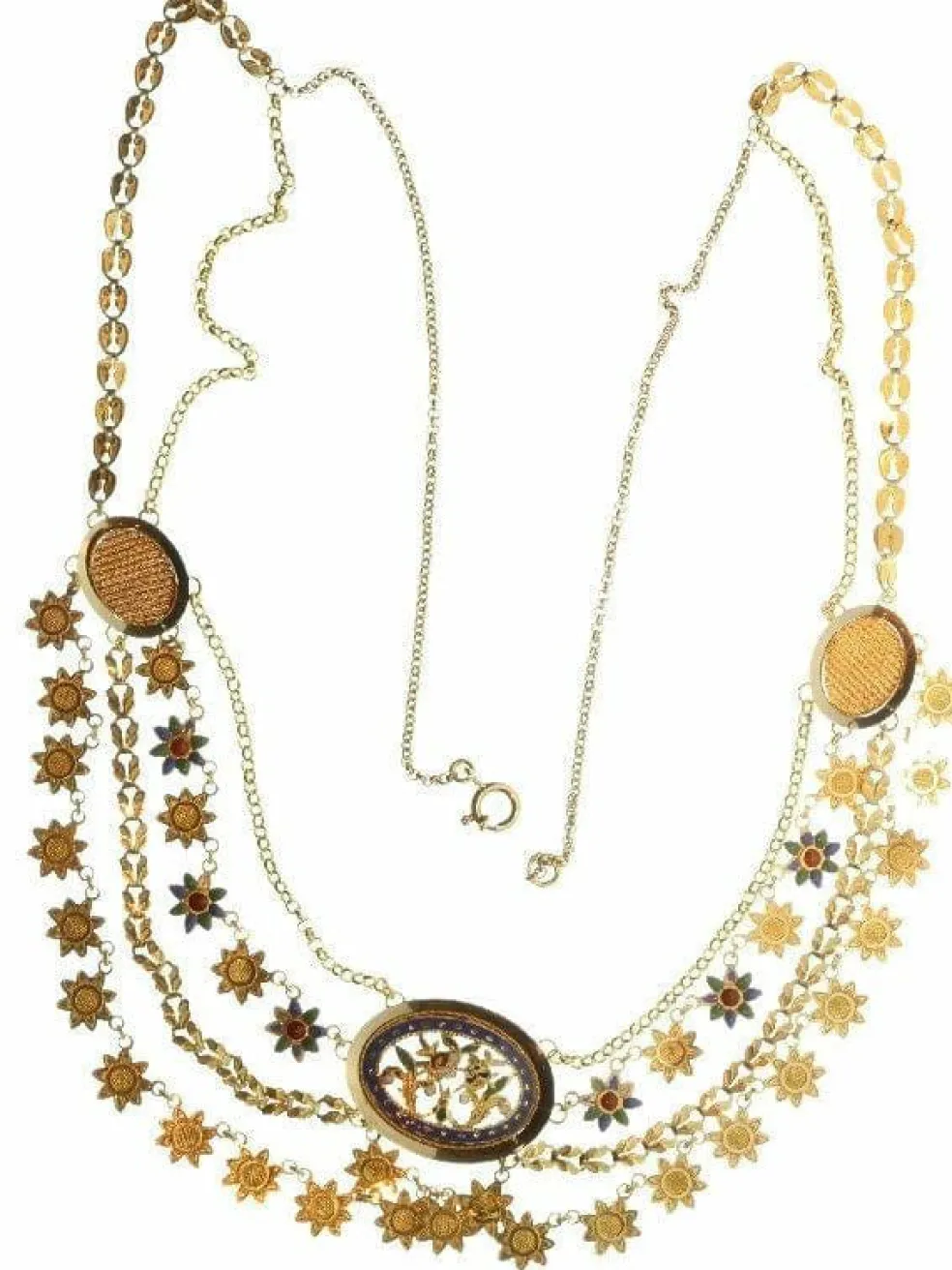Collier en or avec émail