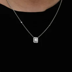 Collier en or blanc & diamants