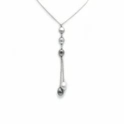 Collier en Or blanc & Perles