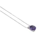 Collier en or blanc avec améthyste et diamant