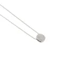 Collier en or blanc avec pendentif pavé de diamants
