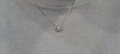 Collier en Or blanc, diamants de synthèse