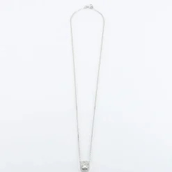 Collier en or blanc diamants naturels