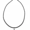 Collier en or blanc entrelacé avec diamant de Whiting