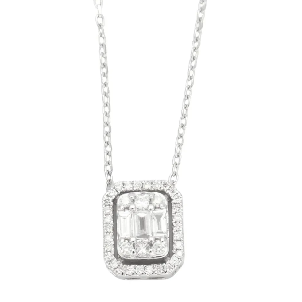 Collier en or blanc et diamants