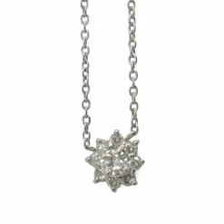 Collier en or blanc et diamants 0,42 ct