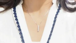 Collier en or blanc et diamants