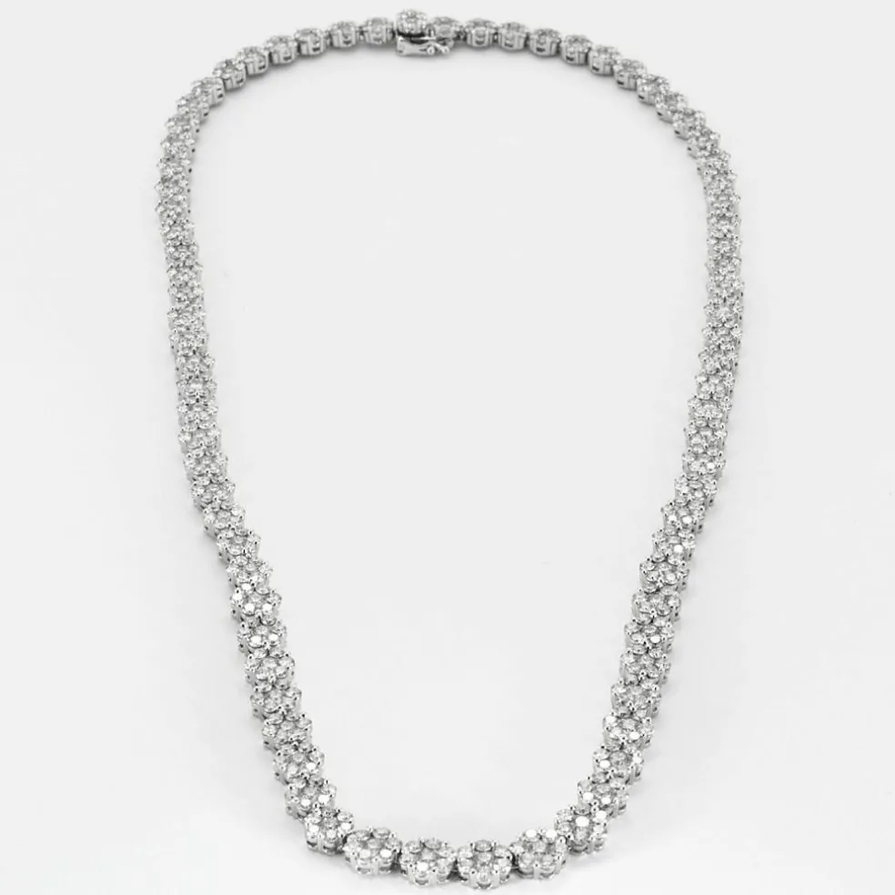 Collier en or blanc et diamants