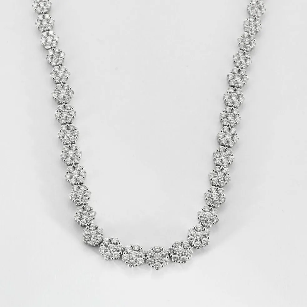 Collier en or blanc et diamants