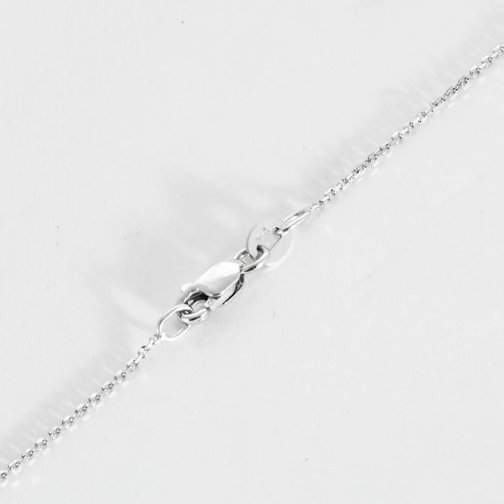 Collier en or blanc et pendentif diamant