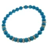 Collier en or blanc, turquoise d'Iran, diamants naturels
