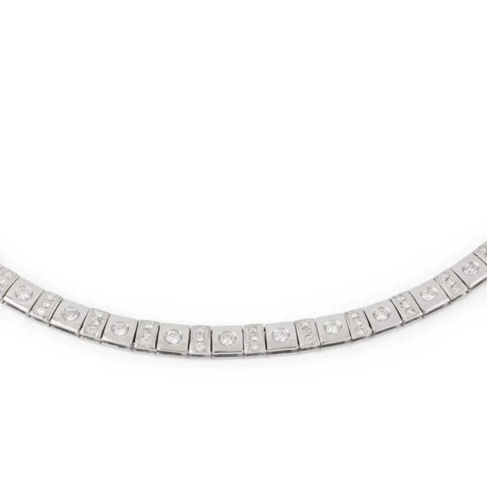 Collier en or gris et diamant