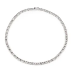 Collier en or gris et diamant