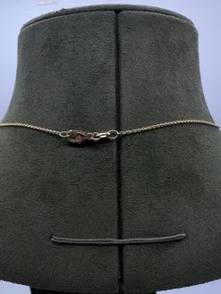 Collier en or jaune 18 carats avec citrine mandarine et diamant