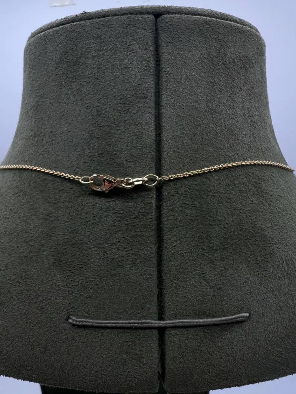Collier en or jaune 18 carats avec citrine mandarine et diamant