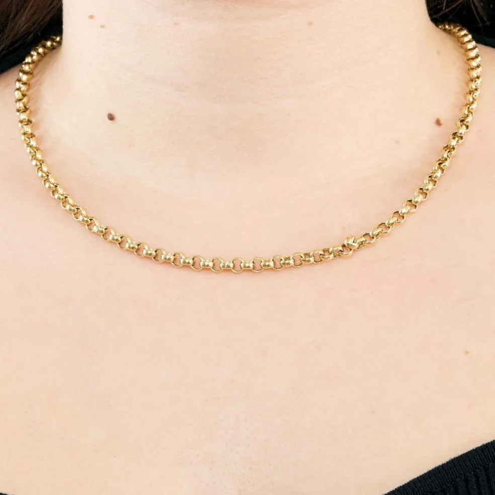 Collier en or jaune à maille jaseron
