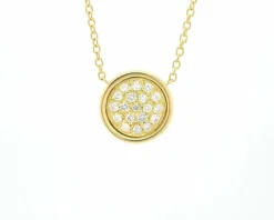 Collier en or jaune avec diamants 0,57 Ct