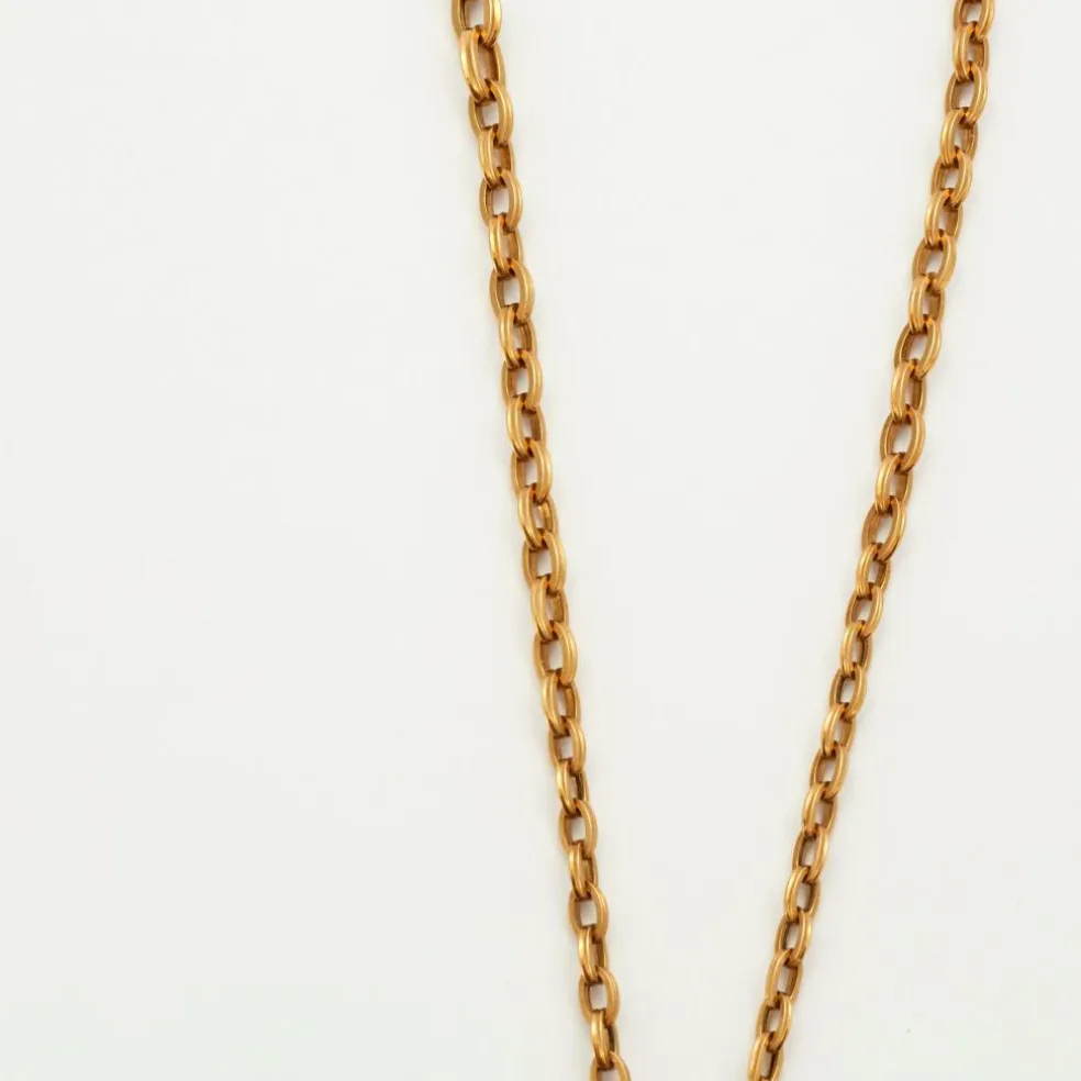 Collier en or jaune centré d'une châtelaine