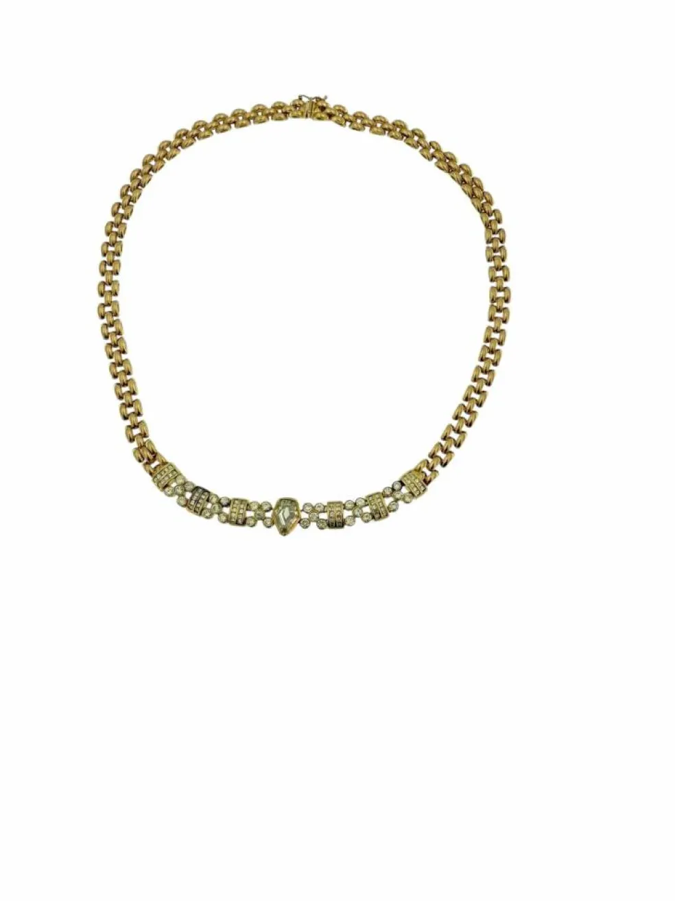 Collier en or jaune certifié HRD avec 5,00 carats de diamants naturel