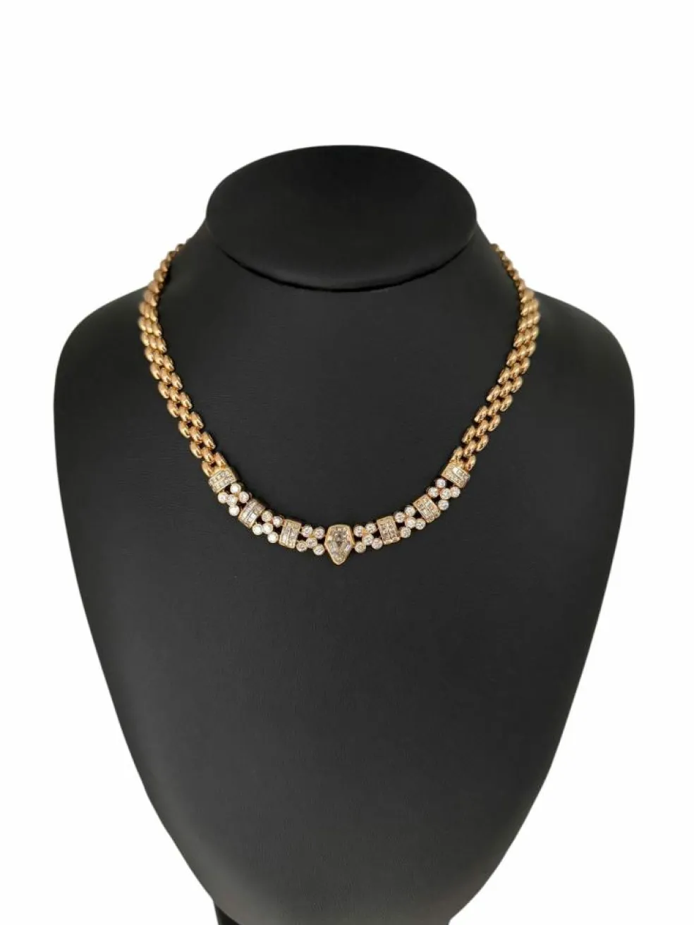 Collier en or jaune certifié HRD avec 5,00 carats de diamants naturel