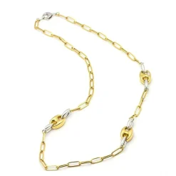 Collier en Or Jaune et Blanc