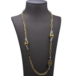 Collier en Or Jaune et Blanc