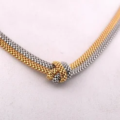 COLLIER EN OR JAUNE ET BLANC 18 KT