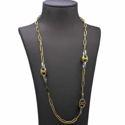 Collier en Or Jaune et Blanc