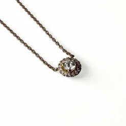 Collier en or jaune et diamants taille brillant