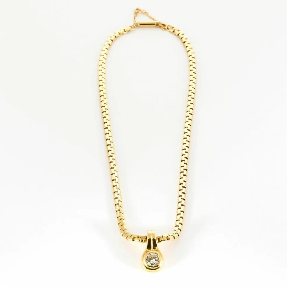 Collier en or jaune et diamant
