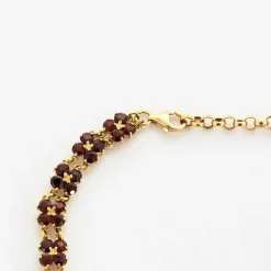 Collier en or jaune et grenat