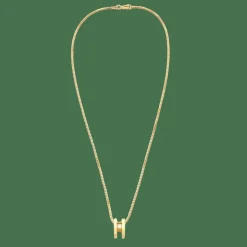 Collier en or jaune et pendentif diamant