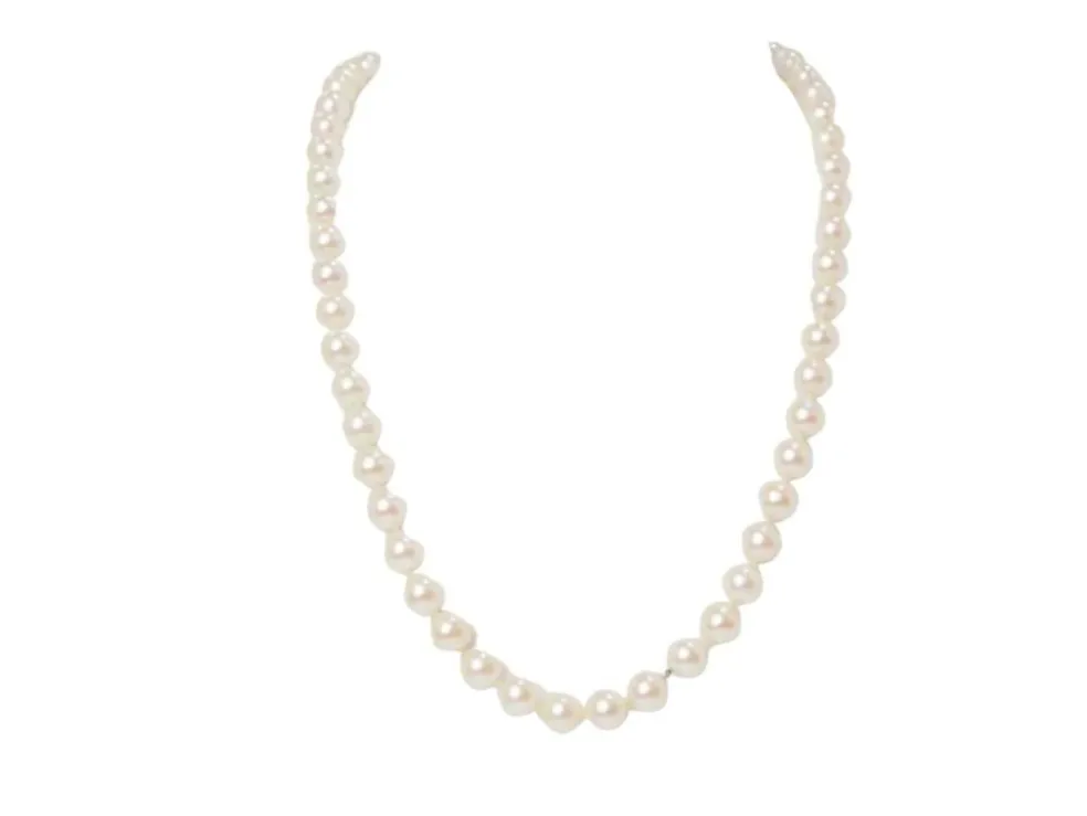 Collier en or jaune et perles d'Akoya
