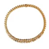 Collier en or jaune et platine serti de 48 diamants