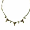 Collier en or jaune filigrané rubis