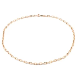 Collier en or jaune maille força limé