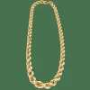 Collier en or jaune maille torsadée.